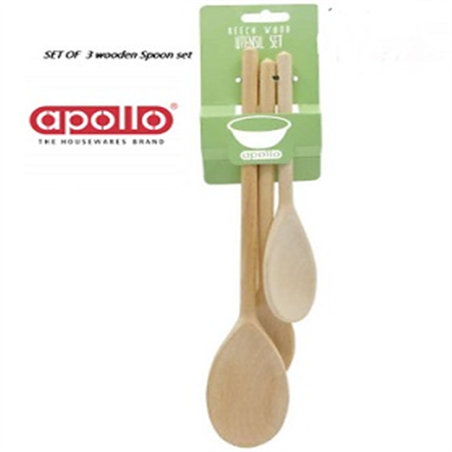 APOLLO BEECH WOOD UTENSIL SET 8,10,12