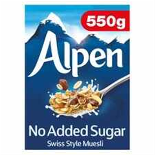 Alpen No Added Sugar Swiss Style Muesli 550G