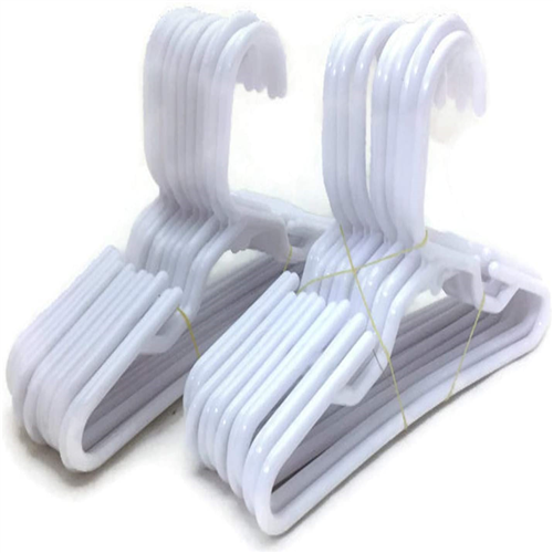 ÇOD WHITE PLASTIC HANGER sold per dozen/gross