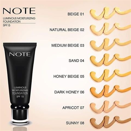 35ML NOTE LUMINOUS MOISTURIZING FOUNDATION B-04