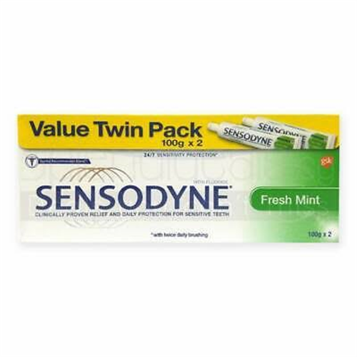 100G SENSODYNE TWIN PACK FRESH MINT PASTE