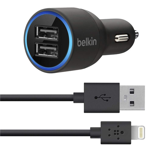 BELKIN 2-PORT CAR CHARGER+CHARGE/SYNC CABLE