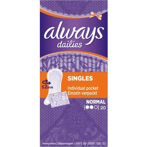 Always Dailies Singles Panty Liners Normal 