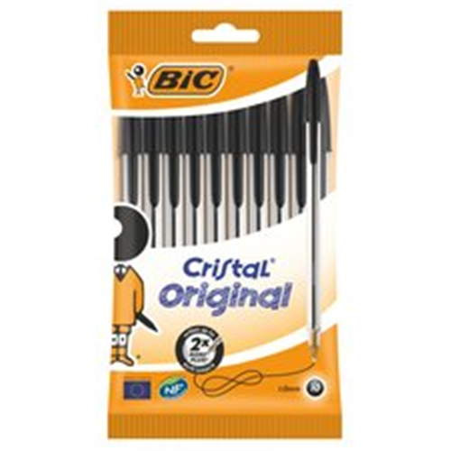 Bic Cristal Pens Black 10 Pack