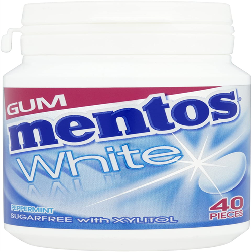 60G GUM MENTOS WHITE WRIGLEYS PEPPERMINT