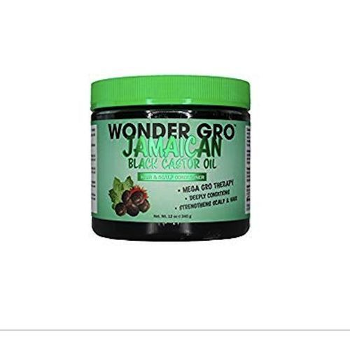 Wonder Gro Jamaican Black Castor Oil - Thicker Hair & Healthier Skin Styling Conditioner - Great For Strengthening Mega Hair Growth