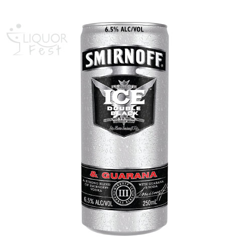 330ML SMIRNOFF ICE DOUBLE BLACK WITH GUARANA CAN