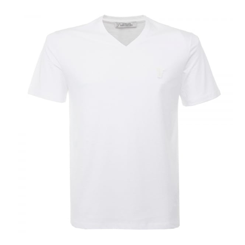 MEN'S RUNCOOL WHITE SLEEVELESS V- NECK