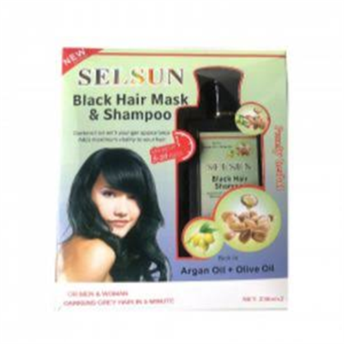 238ML SELSUN BLACK HAIR MASK & SHAMPOO