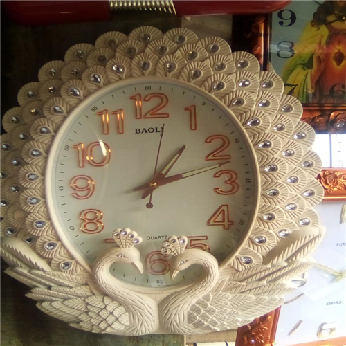 3D Peacock Wall Clock 