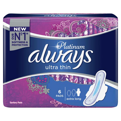 ALWAYS PAD PLATINUM ULTRA THIN 6PCS