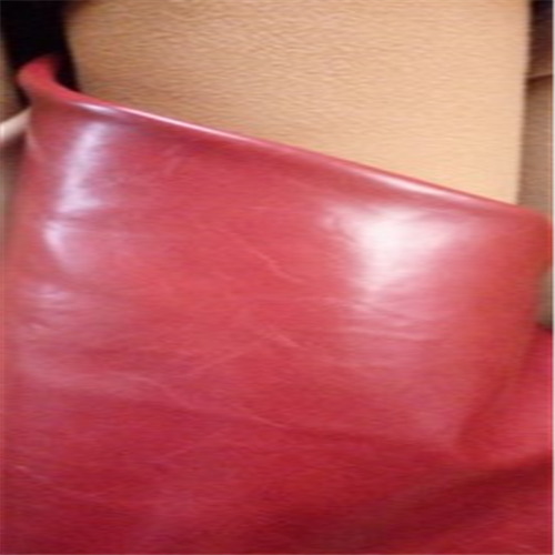 Red faceless leather material 