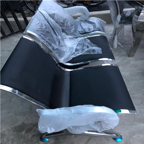 Stainless Airport Chair with Leather