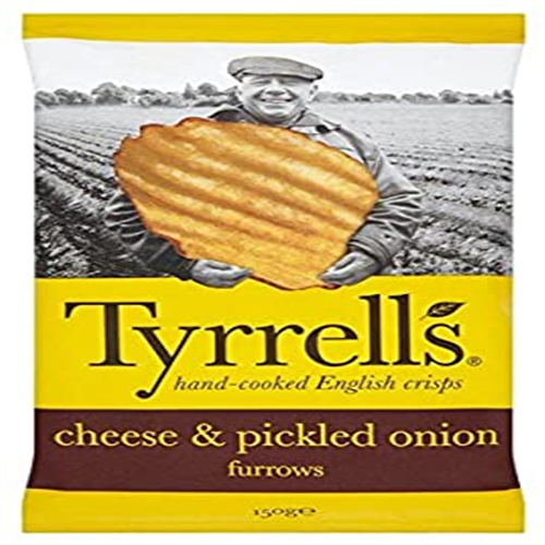 150G TYRRELS CHEESE &PICKLED ONION 