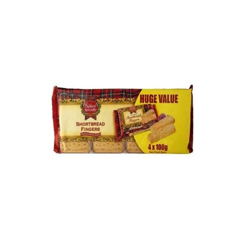 Highland Speciality Shortbread Fingers (4 x 100g)