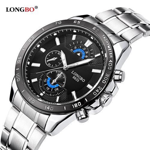 Longbo LONGBO Brand Men Sports Watches Military Business Watches Men Full Steel Waterproof Quartz Male Watch