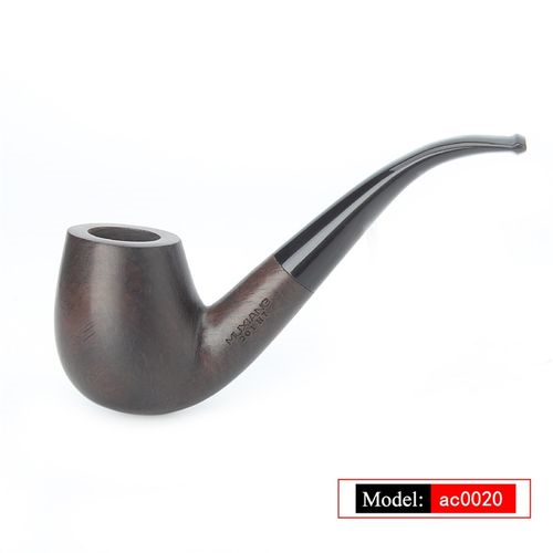 Muxiang Ebony Wood Handmade Tobacco Pipe Bent With Pipe Accessories