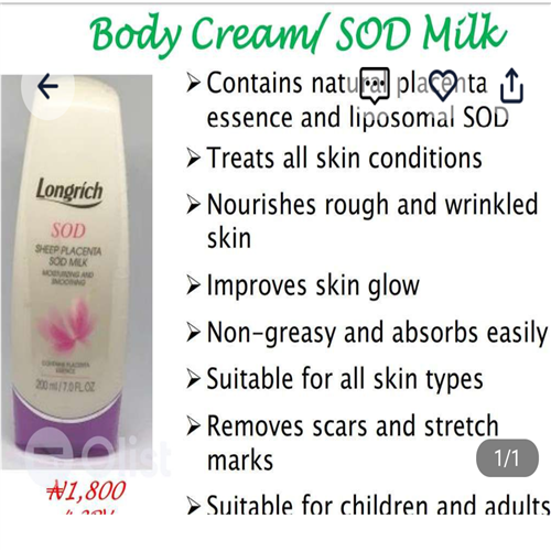 Longrich sod milk cream