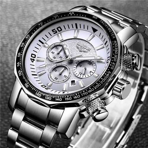 LIGE SILVER MEN WATCH