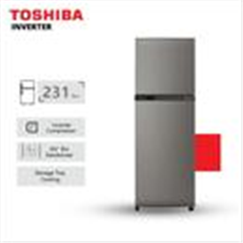 Toshiba Double Door Inverter Fridge / Dark Silver (241L)