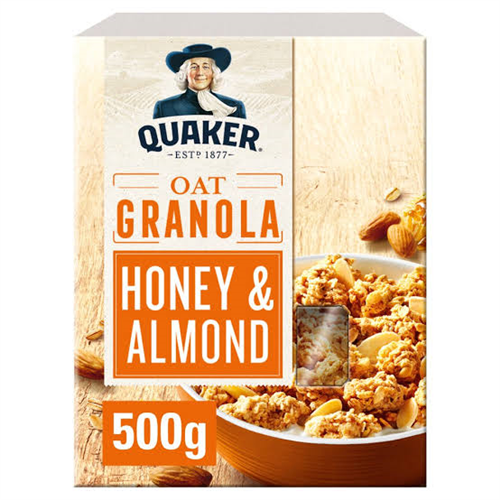 500G QUAKER OAT GRANOLA HONEY & ALMOND