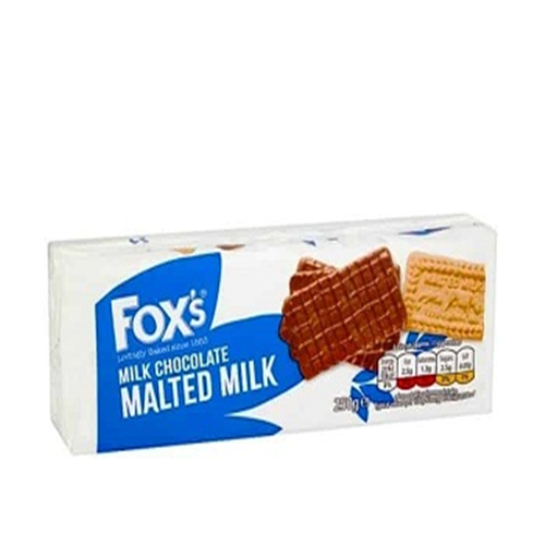 250G FOX'S MILK CHOCOLATE MALTED MILK BISCUIT