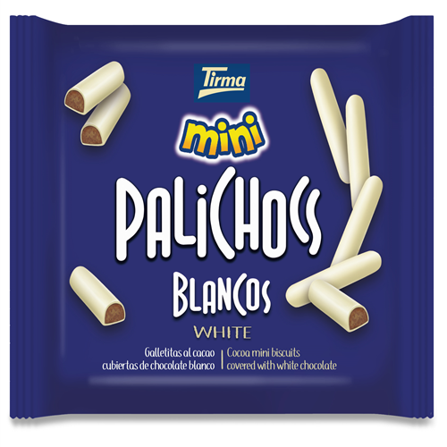 125G TIRMA MINI PALICHOCS BLANCOS WHITE CHOCOLATE