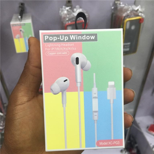 POP-UP WINDOW lightning headset for ip7/S/Xs/Xr/11