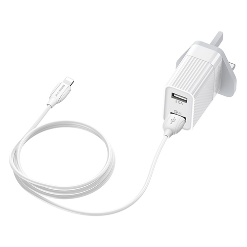 BOROFON BA39B DUAL PORT CHARGER SET 1M