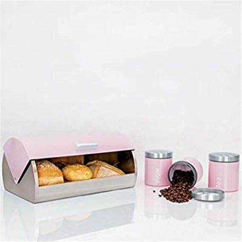 DAINTY SQ PROFESSIONAL ROLL TOP BREAD BIN WITH CANISTERS 