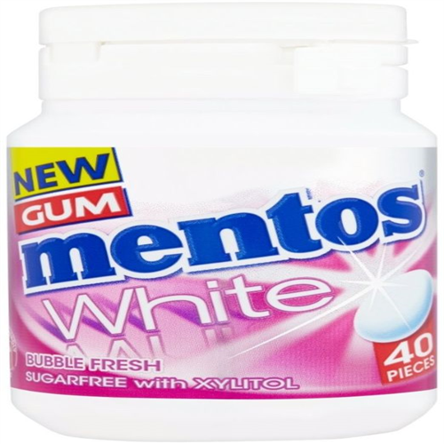 60G GUM MENTOS WHITE WRIGLEY BUBBLE FRESH