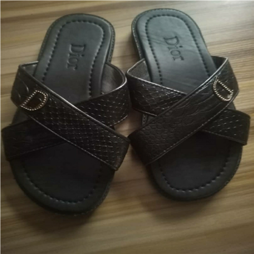 Male Leather Slippers