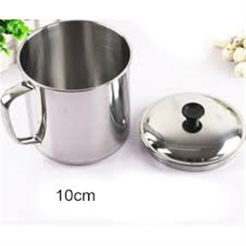 10CM STAINLESS CUP WITH COVER