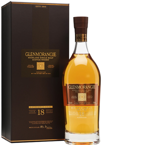 glenmorangie scotch, 18 years old.