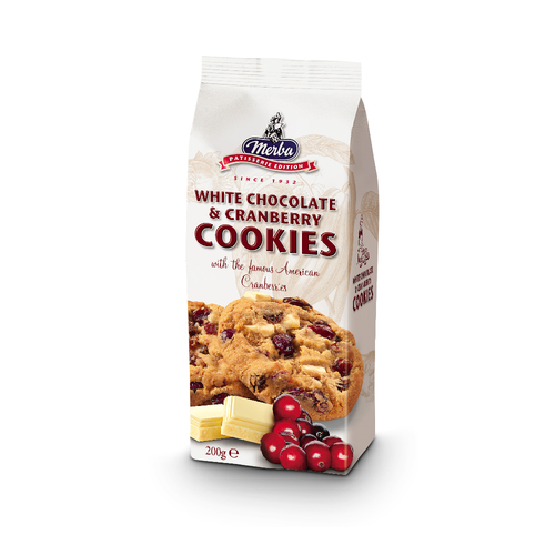 Merba White Chocolate & Cranberry Cookies 200g