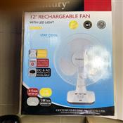 12 inch Rechargeable Fan DC with LED Light