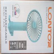 Lontor 4" Rechargeable Mini Standing/Hand Fan With Lithum Battery