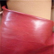 Red faceless leather material 