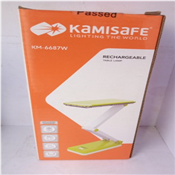 Kamisafe Rechargeable Table Lamp With Clock KM-6687w