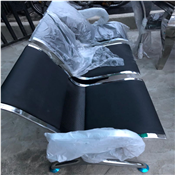 Stainless Airport Chair with Leather