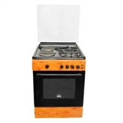 Scanfrost 3 Gas Burners + 1 Electric Hotplate CK-6312 NG 60X60cm | 6-Series APSCCK0007 Wood Finish