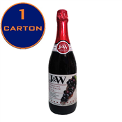  CARTON of J W Sparkling Red Grape Juice 750ml