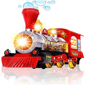 Generic Steam Train Blowing Bubble Machine Music Battery Operated Kids Toy